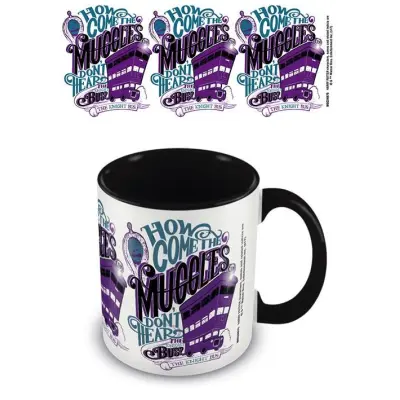 Harry Potter Coloured InnerKnight Bus Black Mug