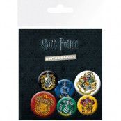 Harry Potter - Crests Pin Badges - 6-Pack