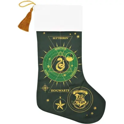 Harry Potter Dekorationsprodukter - Slytherin Weihnachtsstrumpf - för None - flerfärgad