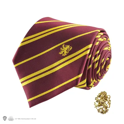 Harry Potter Gryffindor Deluxe Tie with metal pin
