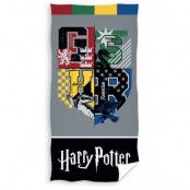 Harry Potter - Hogwarts Crest Houses Towel - 70 x 140 cm