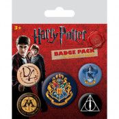 Harry Potter - Hogwarts Pin Badges 5-Pack