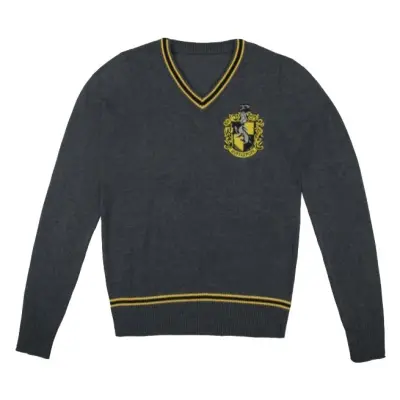 Harry Potter Hufflepuff Grey Knitted Sweater Large