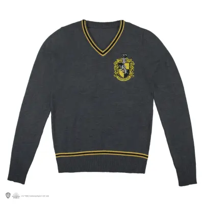 Harry Potter Hufflepuff Grey Knitted Sweater Small