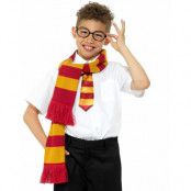 Harry Potter Inspirerad Utklädnadset med Halsduk, Slips och Glasögon för Barn