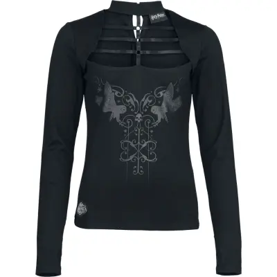 Harry Potter Långärmad tröja - Dark Academia Nocturnal Stroll with Owls - S XXL - för Dam - svart