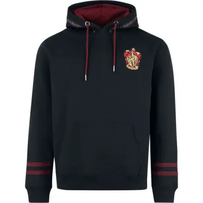 Harry Potter Luvtröja - Gryffindor- Hauswappen - S XXL - för Herr - svart