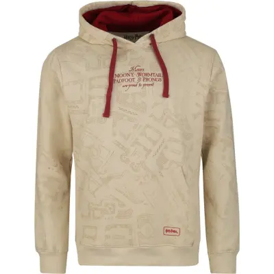 Harry Potter Luvtröja - Marauder's Map - S XXL - för Herr - sand