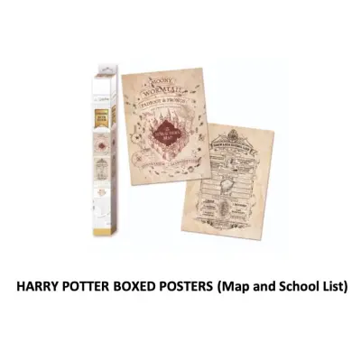 Harry Potter - Map & School List - 2 Posters 52 X 38Cm Set