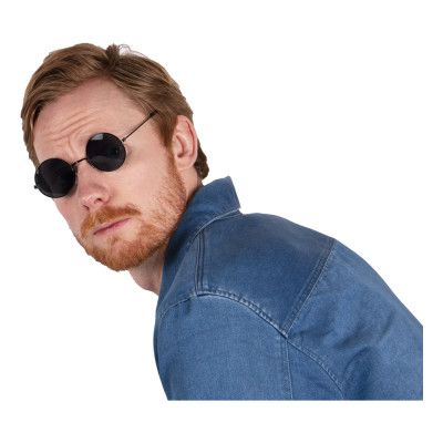 Glasögon Runda med Svart Lins