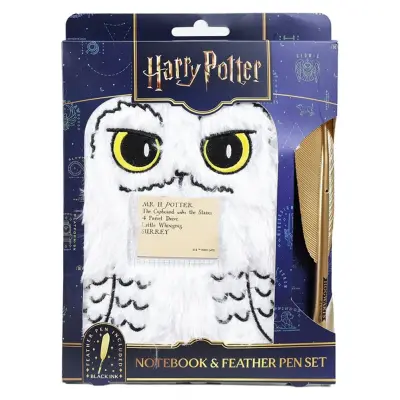 Harry Potter Plush Notebook Set with Pen Hedwig Magical Locations