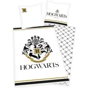Harry Potter Sängkläder - Harry Potter Hogwarts Bettwäsche mit Golddruck - för vit