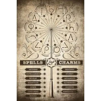 Harry Potter - Spells & Charms - Poster 61 X 91Cm
