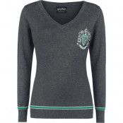 Harry Potter Stickad jumper - Slytherin - XS L - för Dam - gråmelerad