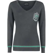 Harry Potter Stickad jumper - Slytherin - XS M - för Dam - gråmelerad