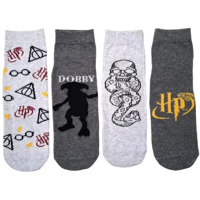 Harry Potter Strumpor - Harry Potter - Logo - Dobby - Todesser - 4er Set - EU 39-42 EU 43-46 - för Herr - flerfärgad