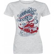 Harry Potter T-shirt - All Aboard The Hogwarts Express - S XXL - för Dam - ljunggrå