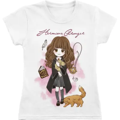 Harry Potter T-shirt - Barn - Hermione Granger - 104 128 - för barn - vit