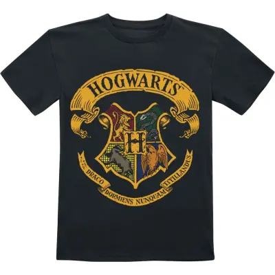 Harry Potter T-shirt - Barn - Hogwarts Crest - 104 164 - för barn - svart