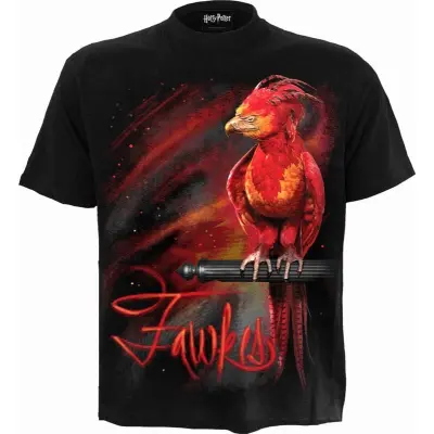 Harry Potter T-shirt - Fawkes - S 4XL - för Herr - svart