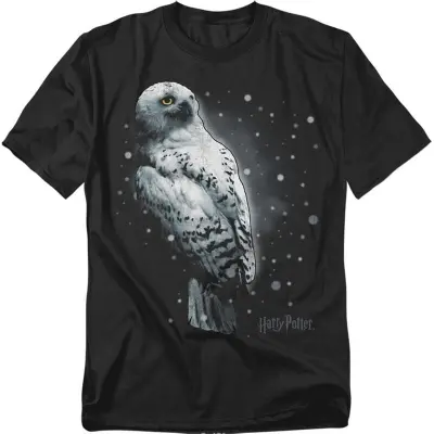 Harry Potter T-shirt - Hedwig Snow - M 5XL - för Herr - svart