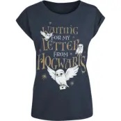 Harry Potter T-shirt - Hogwarts Letter - L XL - för Dam - mörkblå