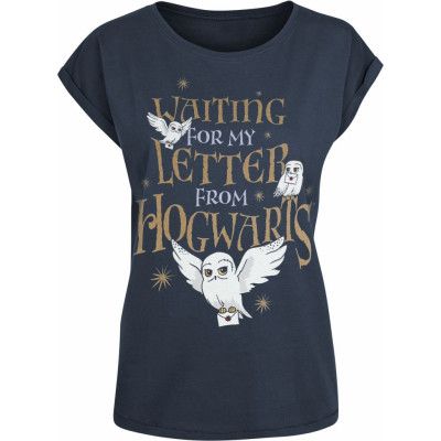 Harry Potter T-shirt - Hogwarts Letter - L XL - för Dam - mörkblå