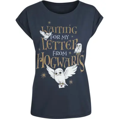 Harry Potter T-shirt - Hogwarts Letter - L XL - för Dam - mörkblå