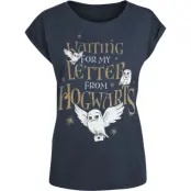 Harry Potter T-shirt - Hogwarts Letter - XS XXL - för Dam - mörkblå