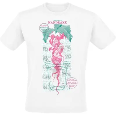 Harry Potter T-shirt - Mandrake Warning - S 3XL - för Herr - vit
