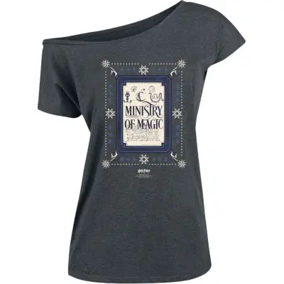 Harry Potter T-shirt - Ministery Of Magic - M - för Dam - grå