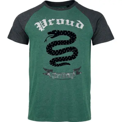 Harry Potter T-shirt - Slytherin - Proud - S XXL - för Herr - flerfärgad