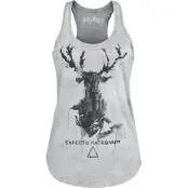 Harry Potter Topp - Expecto Patronum - S XXL - för Dam - ljusgrå