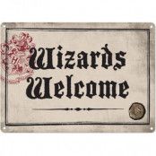 Harry Potter - Wizards Welcome Tin Sign - 21 x 15 cm