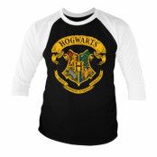 Hogwarts Crest Baseball 3/4 Sleeve Tee, Long Sleeve T-Shirt