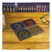 Hogwarts Crest Glasunderlägg - 4-pack