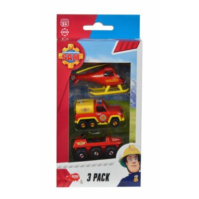 Brandman Sam Fordon 3-Pack 1: 64 Helikopter - Fireman Sam -  Leksaksaffären