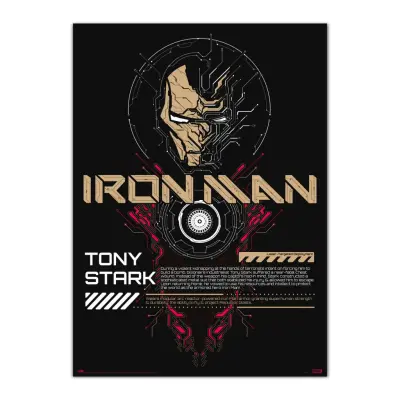 Iron Man - Tony Stark - 'Gow In The Dark' Poster 50X70Cm