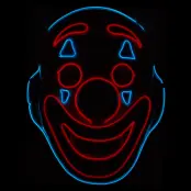 El Wire Joker Aveq LED Mask - One size