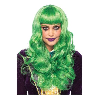 Wicked Joker Grön Deluxe Peruk - One size
