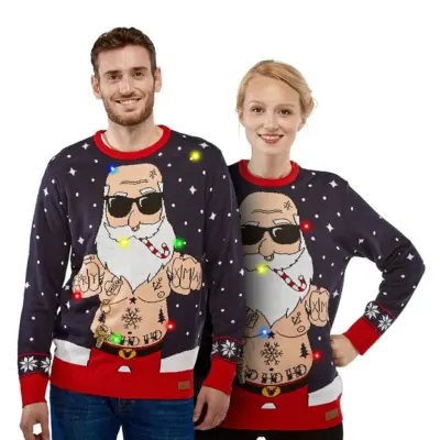 Bad Santa LED Jultröja - XX-Large