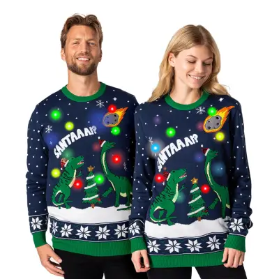 Dinosaurier LED Jultröja - Large