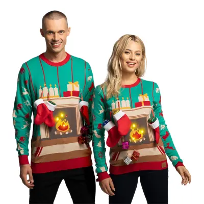 Eldstad LED Jultröja - X-Large