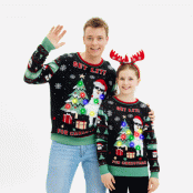 Get Lit Llama Christmas Sweater - Herr