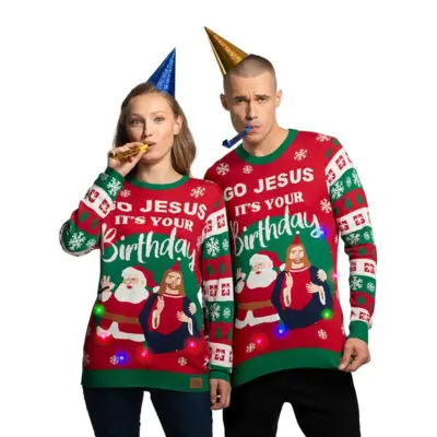 Go Jesus LED Jultröja - X-Large