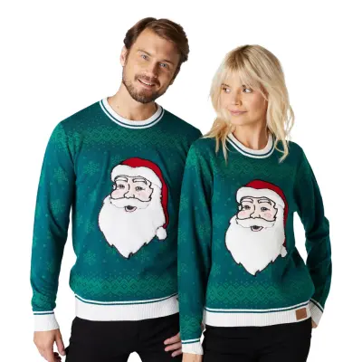 Grön Julnisse Jultröja - Medium