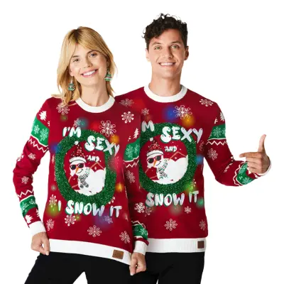 Im Sexy and I Snow It LED Jultröja - XX-Large