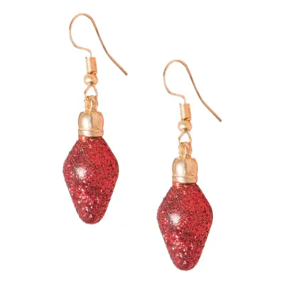 Örhängen Röda Julgranskulor