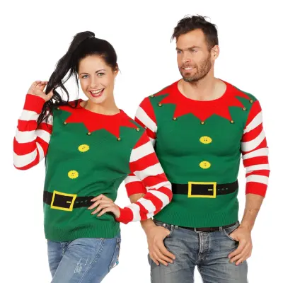 Jultröja Grön Tomtenisse - Medium