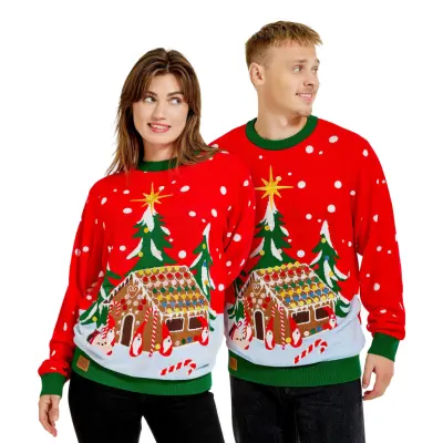 Jultröja Pepparkakshus - X-Large